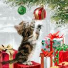 Прикрепленное изображение: Британский художник Ричард Макнейл (Richard Macneil)--christmas-kitten-christmas-animals.jpg