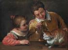 Прикрепленное изображение: Annibale_Carracci_-_Two_Children_Teasing_a_Cat_-_WGA4410.jpg