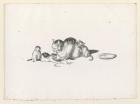 Прикрепленное изображение: CH-NB_Domestic_cat_napping_with_three_playful_kittens_and_a_saucer_on_the_right_LCCN2012645542.jpg